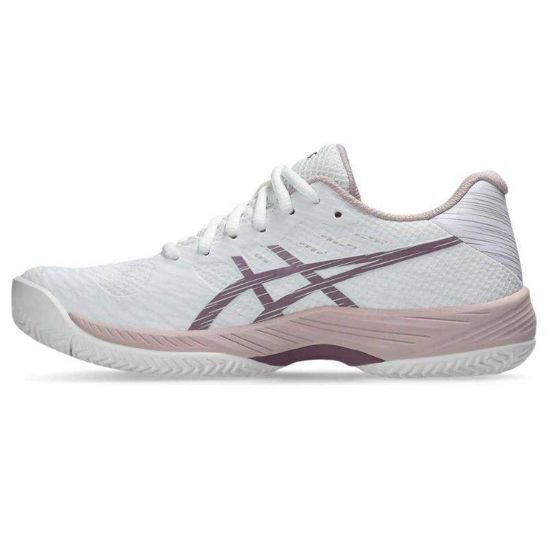 Asics Gel Game 9 Clay White Mauve Women's Running Shoes