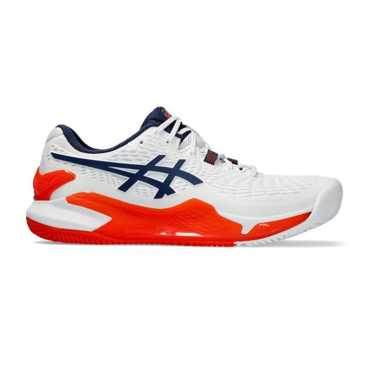 Asics Gel Resolution 9 Clay White Navy Blue Shoes