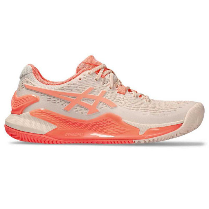 Asics Gel Resolution 9 Clay Pink Coral Women's Running Shoes