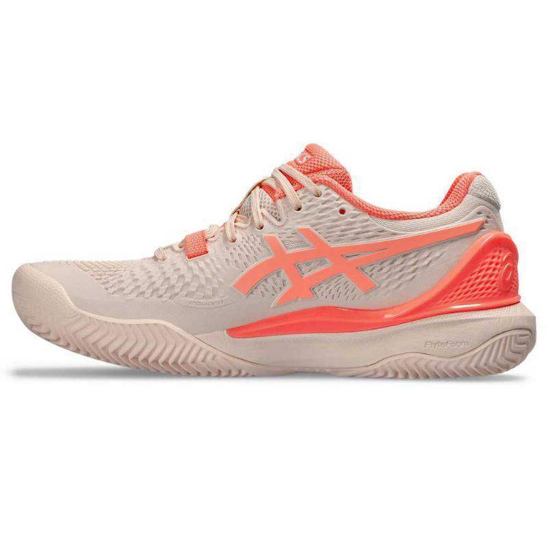 Asics Gel Resolution 9 Clay Pink Coral Women's Running Shoes