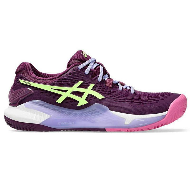 Asics Gel Resolution 9 Padel Intense Mauve Lime Women's Shoes