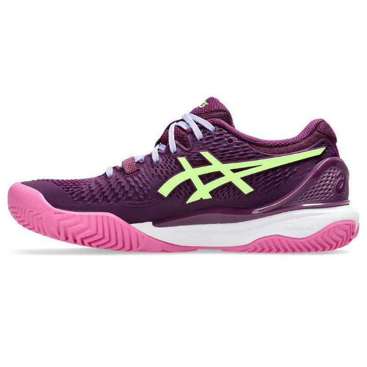 Asics Gel Resolution 9 Padel Intense Mauve Lime Women's Shoes