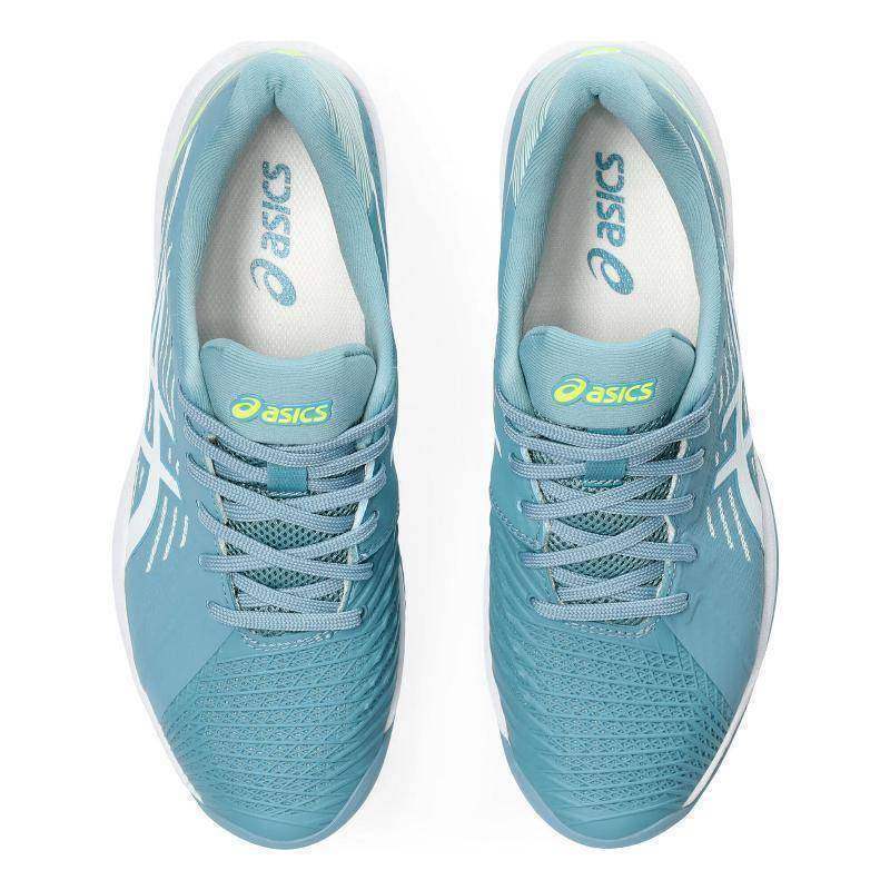 Tênis de corrida feminino Asics Solution Swift FF Clay cinza azul branco