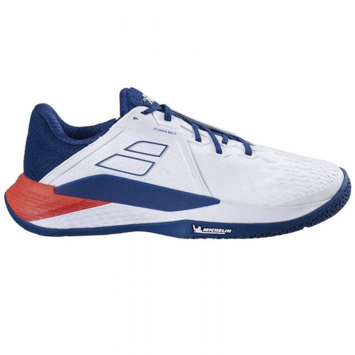 Ténis Babolat Propulse Fury 3 branco azul vermelho