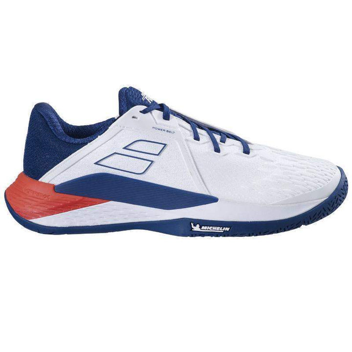 Babolat Propulse Fury 3 White Blue Red Shoes