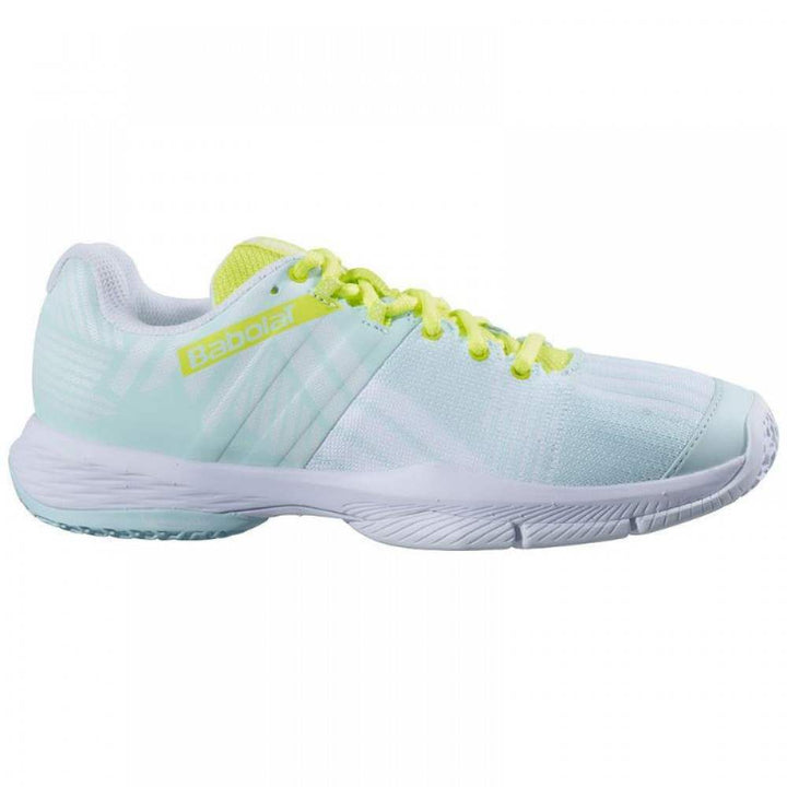 Sapatos femininos Babolat Sensa Azul Amarelo Fluor