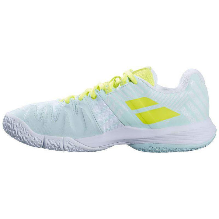 Sapatos femininos Babolat Sensa Azul Amarelo Fluor