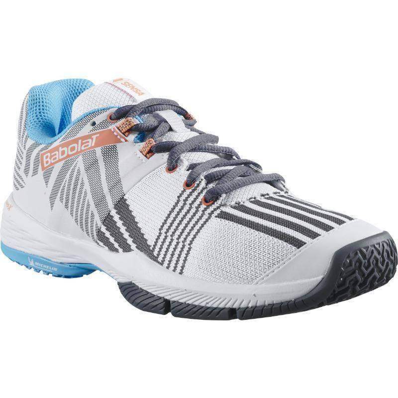 Sapatos femininos Babolat Sensa Branco Turquesa