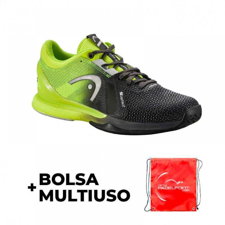 Sapatos femininos Head Sprint Pro 3.0 SF preto limão