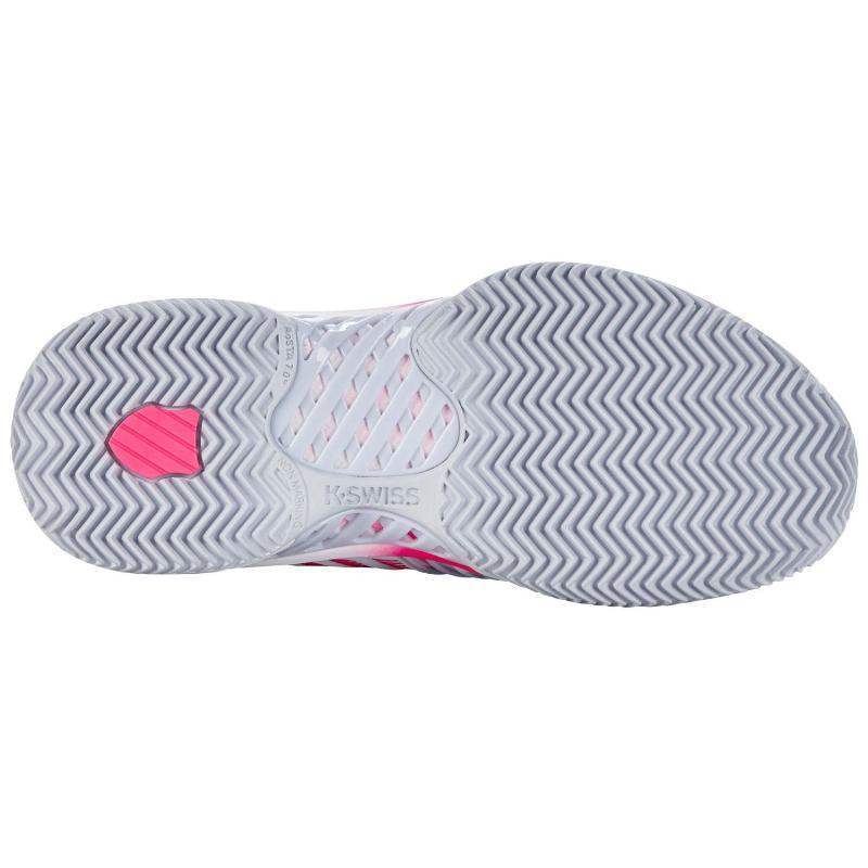 Ténis Kswiss Express Light 3 HB Padel cinzento branco rosa neon mulher