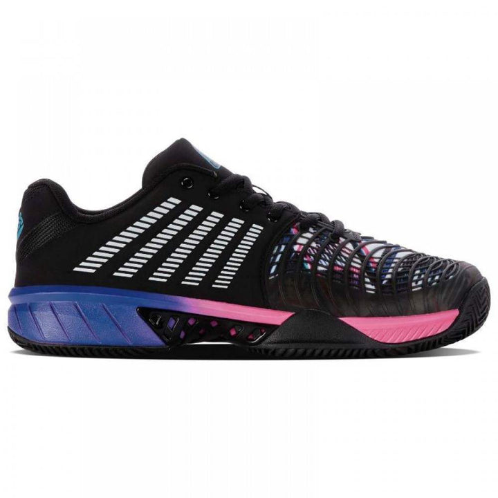 Ténis Kswiss Express Light 3 HB Padel preto azul rosa néon