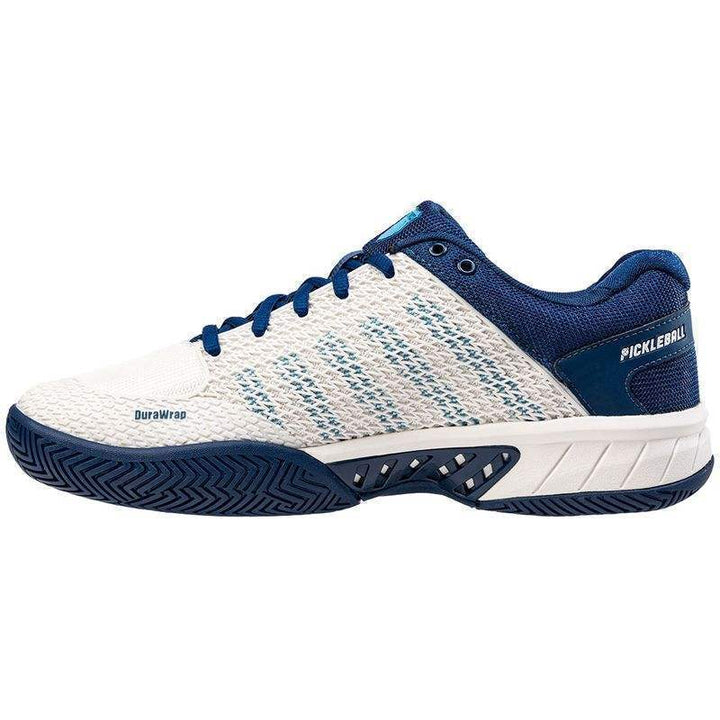 Ténis Kswiss Express Light Pickleball branco azul escuro ciano