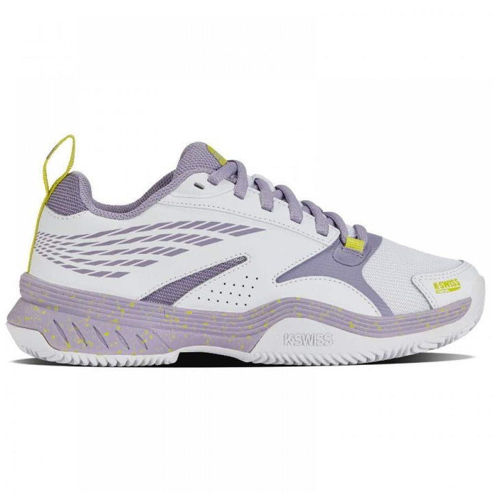 Sapatos femininos Kswiss Speedex Padel branco lilás