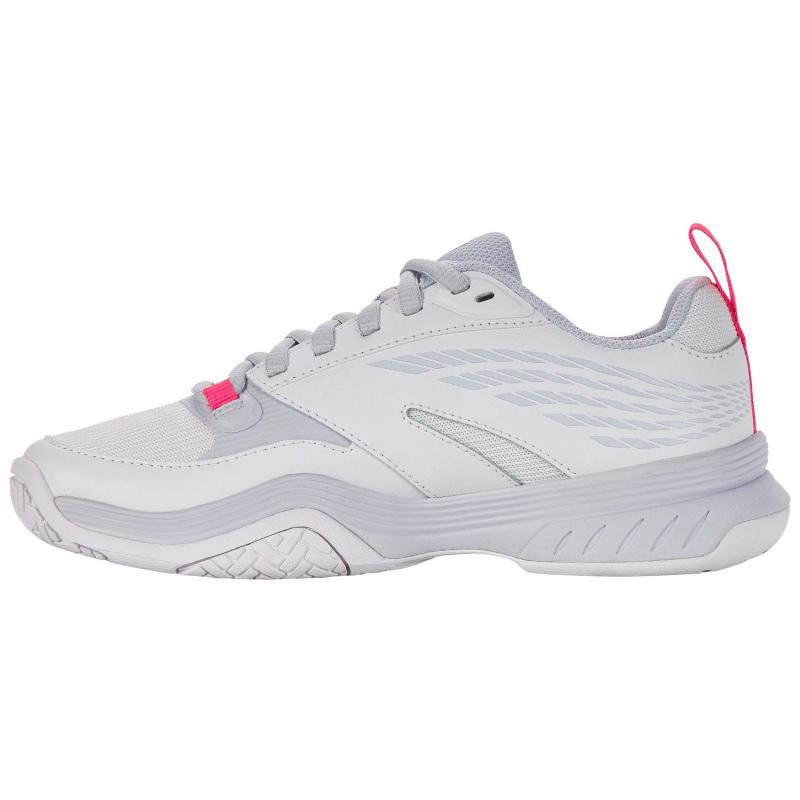 Sapatos femininos Kswiss Speedex Padel branco rosa neon