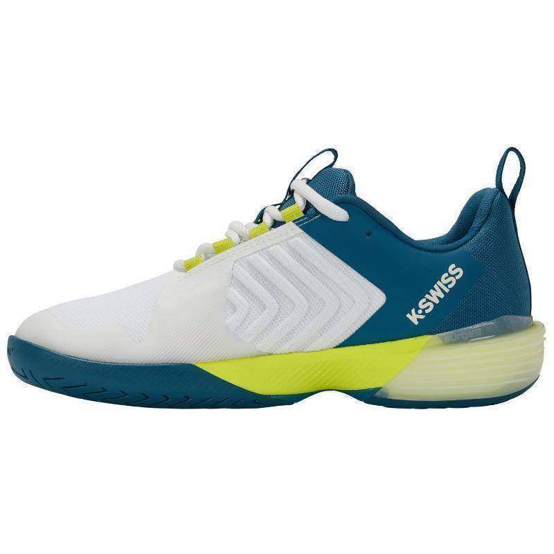 Sapatos Kswiss Ultrashot 3 Branco Azul Amarelo Fluorescente