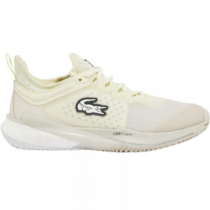 Tênis feminino Lacoste AG-LT23 Lite Clay branco amarelo