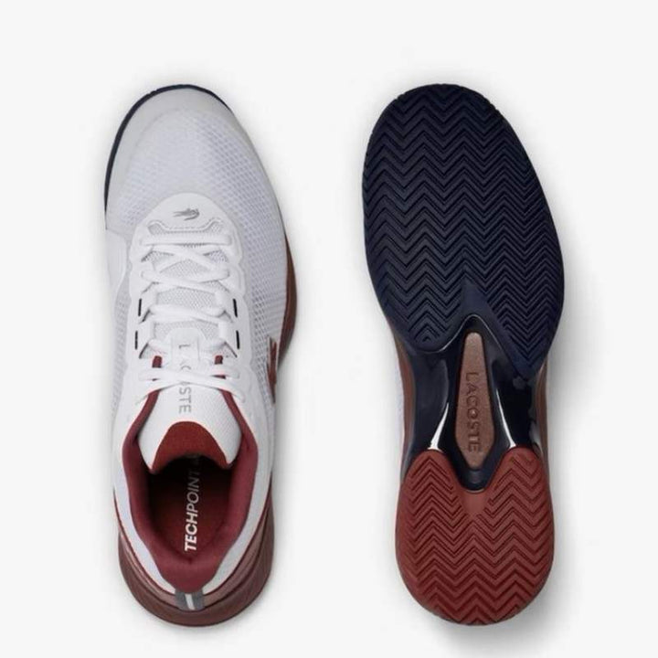 Lacoste Tech Point White Burgundy Sneakers