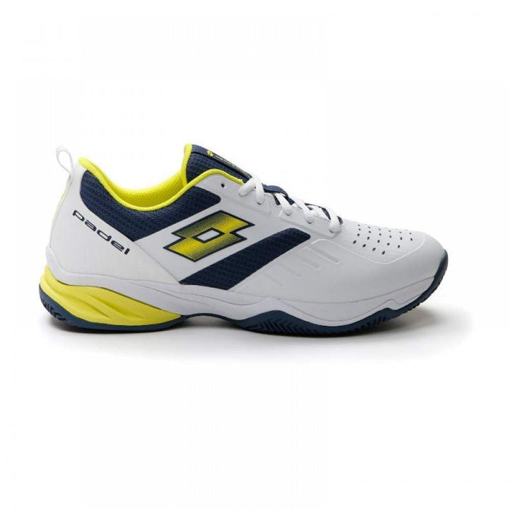 Lotto Superrapida 400 IV Sapatos Branco Amarelo Ácido Azul Denim