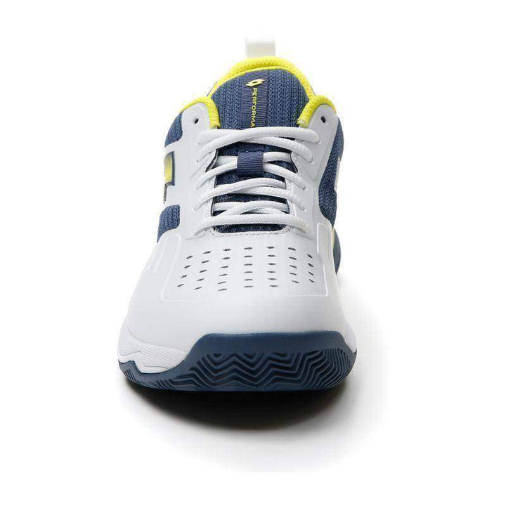 Lotto Superrapida 400 IV Sapatos Branco Amarelo Ácido Azul Denim