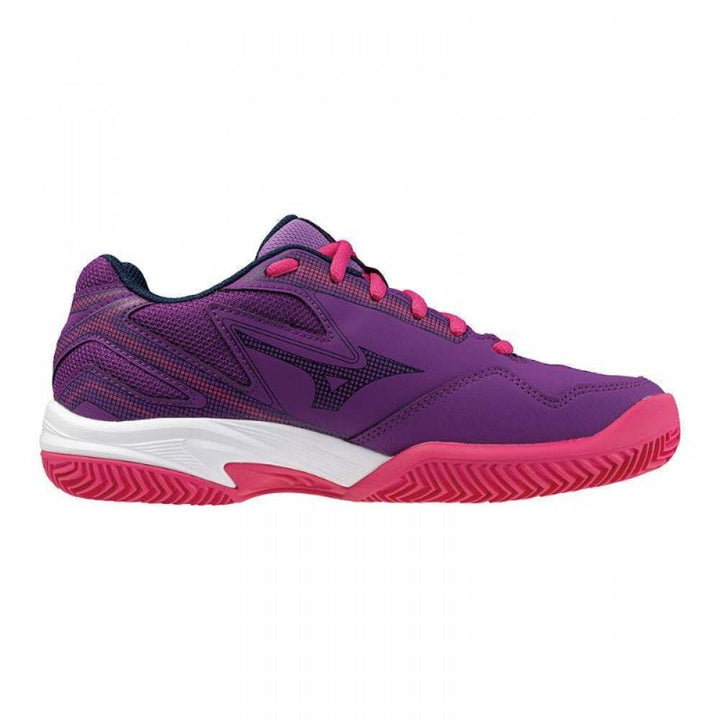 Sapatos femininos Mizuno Break Shot 4 Padel Roxo Branco Fúcsia