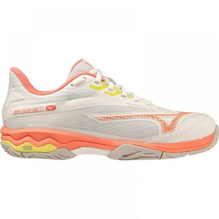 Sapatos femininos Mizuno Wave Exceed Light 2 AC branco coral