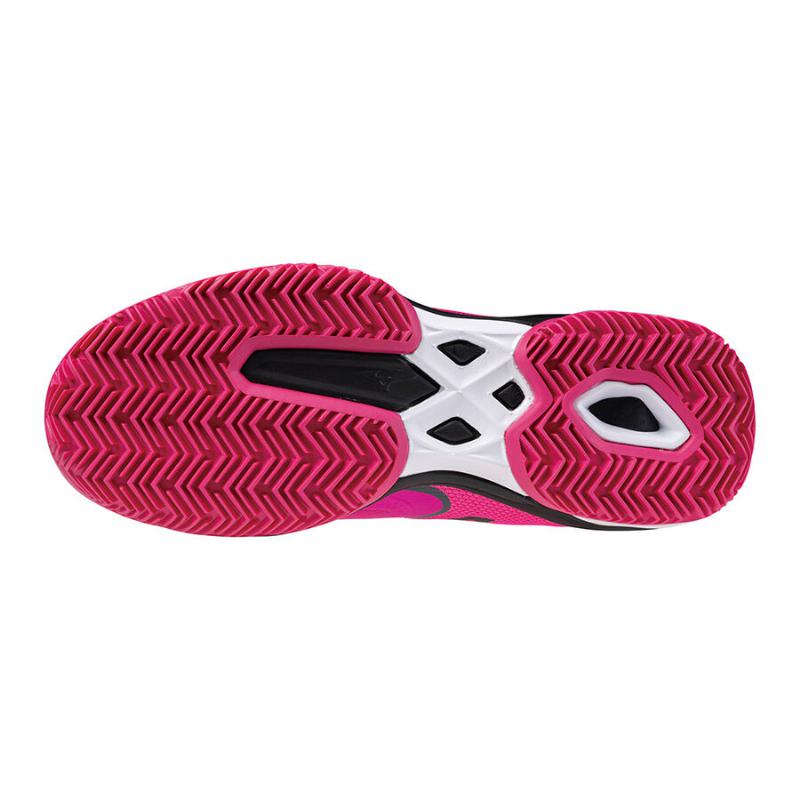 Sapatos femininos Mizuno Wave Exceed Light 2 CC rosa branco preto