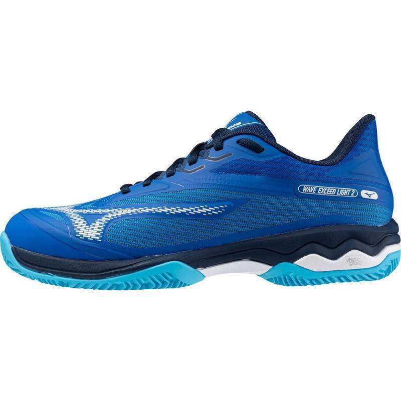 Ténis Mizuno Wave Exceed Light 2 Clay azul branco