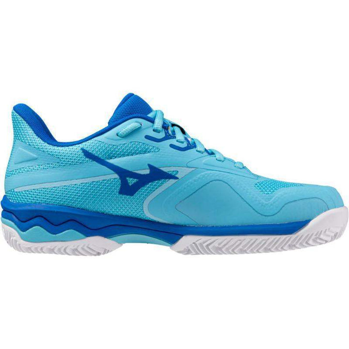 Sapatos femininos Mizuno Wave Exceed Light 2 Clay azul branco