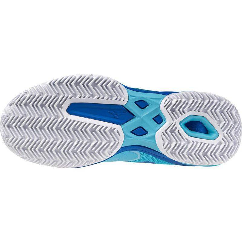 Sapatos femininos Mizuno Wave Exceed Light 2 Clay azul branco