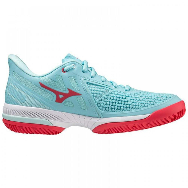 Sapatos femininos Mizuno Wave Exceed Tour 5 CC turquesa branco