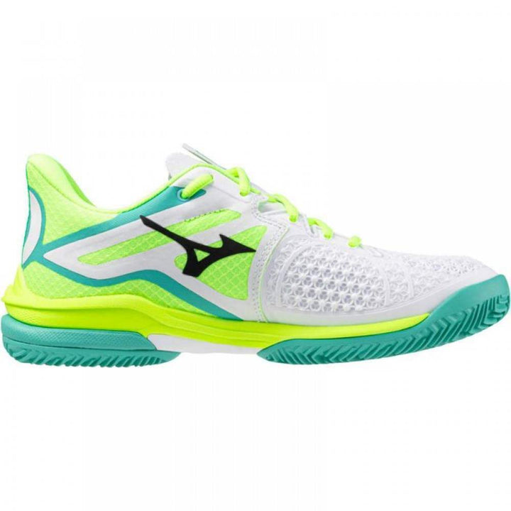 Mizuno Wave Exceed Tour 6 Clay White Black Lime Women's Running Shoes