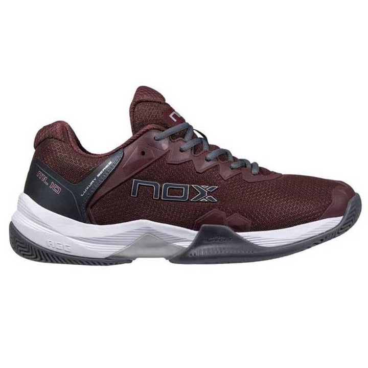 Nox ML10 Hexa Maroon Lead Gray Sneakers