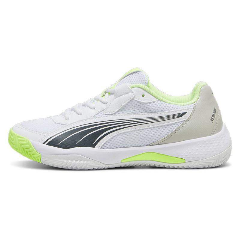 Ténis Puma Nova Court branco azul verde