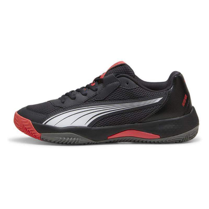 Ténis Puma Nova Court cinzento escuro preto vermelho