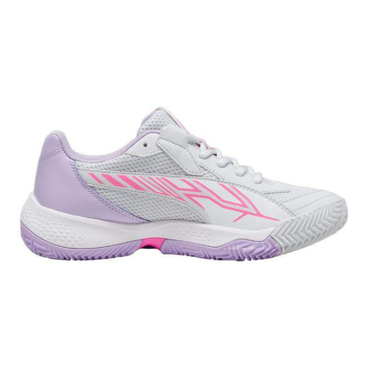 Tênis feminino Puma Nova Court Silver Branco Violeta