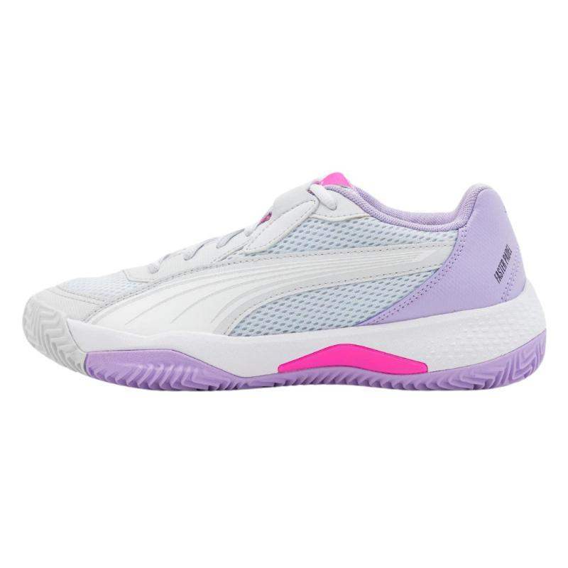 Tênis feminino Puma Nova Court Silver Branco Violeta