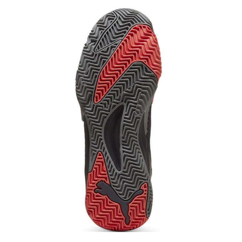 Ténis Puma Nova Elite cinzento escuro preto vermelho