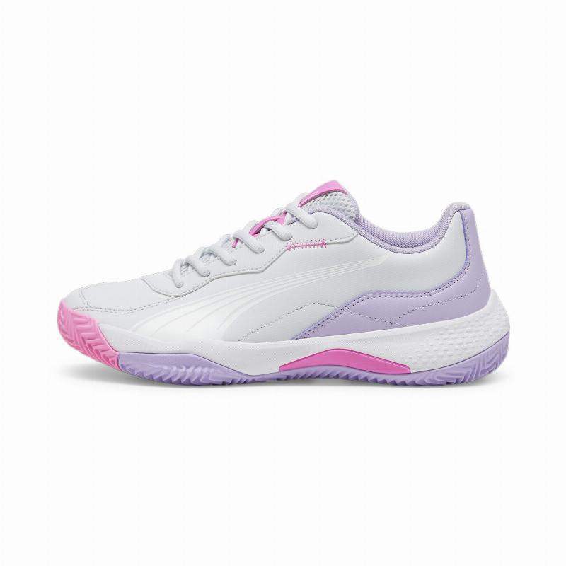 Puma Nova Smash Sneakers Gray White Violet Women