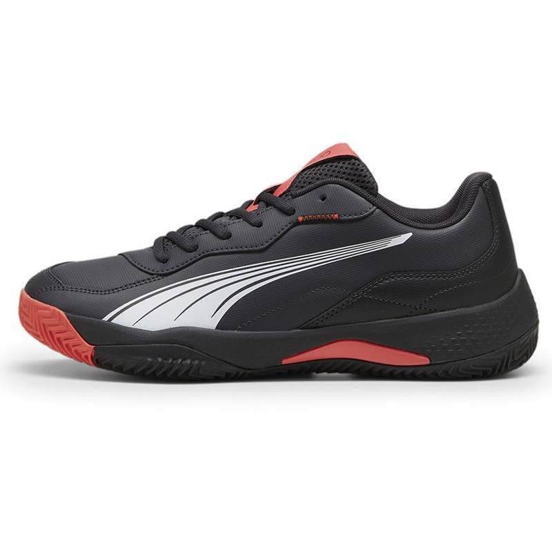 Zapatillas Puma Nova Smash Gris Oscuro Negro Rojo