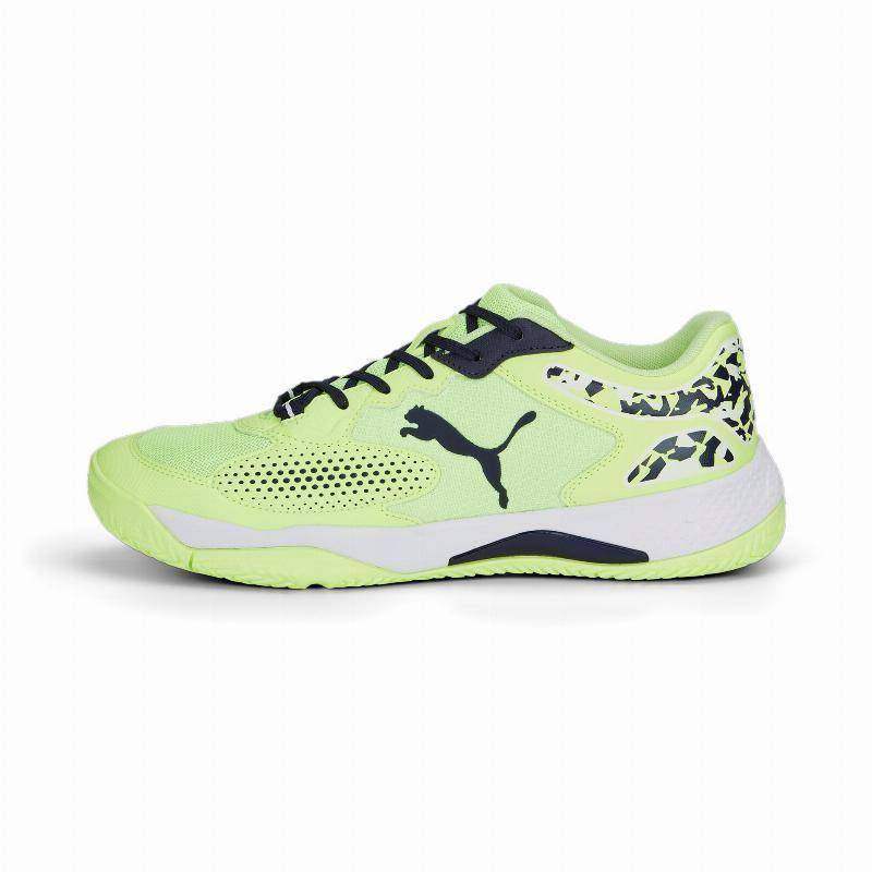 Puma Solarcourt RCT Yellow Fluor Navy Sneakers