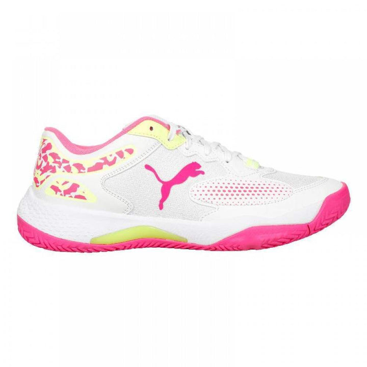 Tênis feminino Puma Solarcourt RCT branco rosa