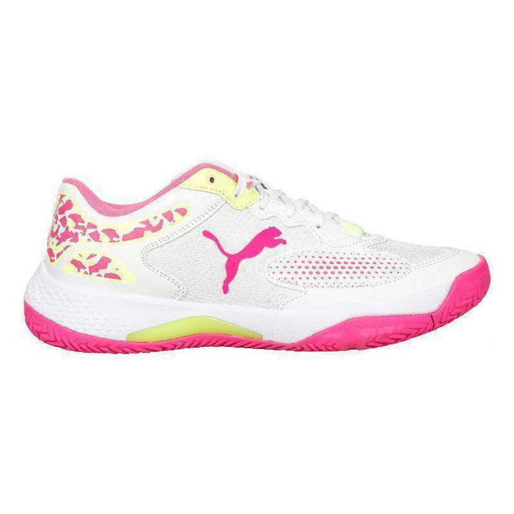Tênis feminino Puma Solarcourt RCT branco rosa