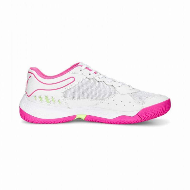 Tênis feminino Puma Solarsmash RCT branco fúcsia