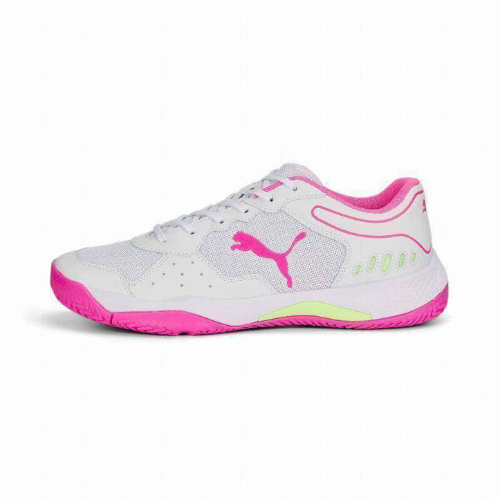 Tênis feminino Puma Solarsmash RCT branco fúcsia