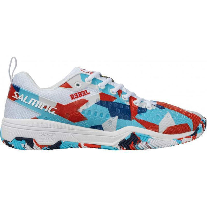 Salming Rebel Camo White Red Blue Sneakers